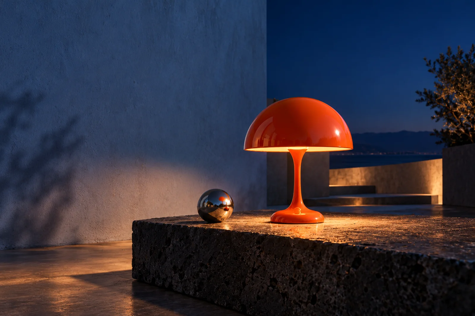 AI-generated evening lamp campaign example